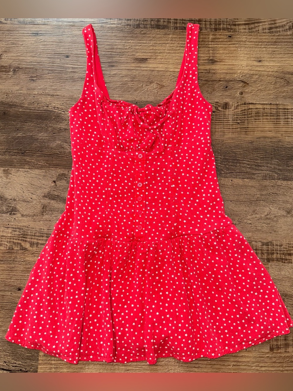 Wild Fable Dress Small Red White Star Summer Vacation Sleeveless Stars Mini S - Picture 5 of 8